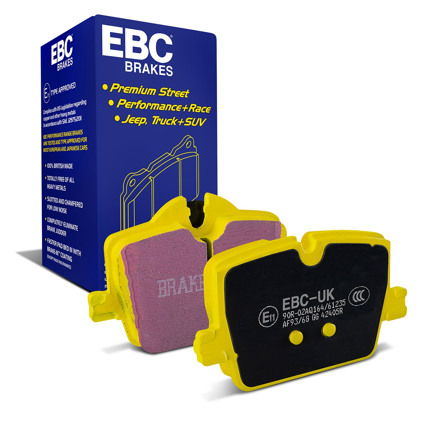 EBC Yellowstuff 4000 Series Street and Track Brake Pad Set (DP42405R)