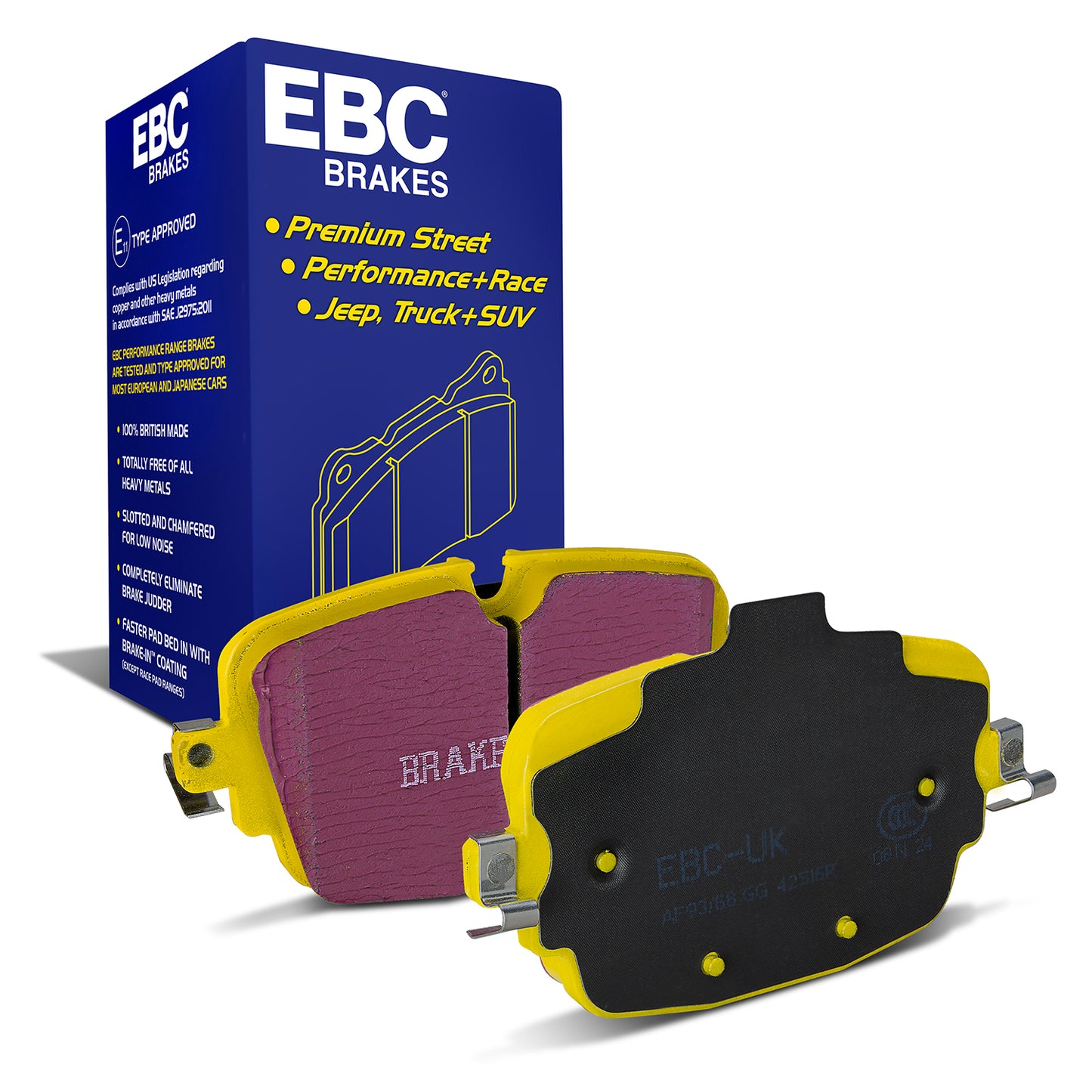 EBC Yellowstuff Brake Pad 4000 Series Sport Set (DP42516R)