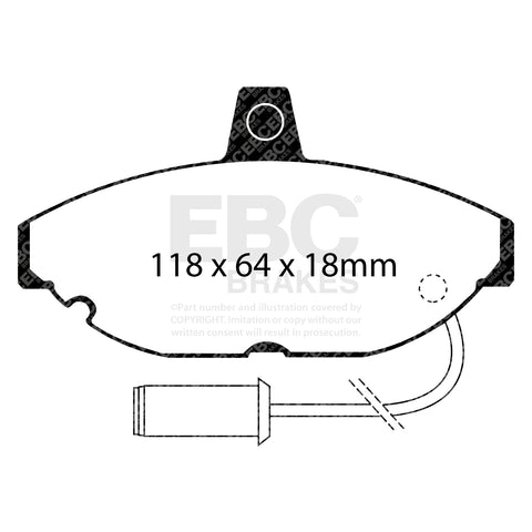 EBC Brakes Yellowstuff Pad and Plain Disc kit (PD03KF148)