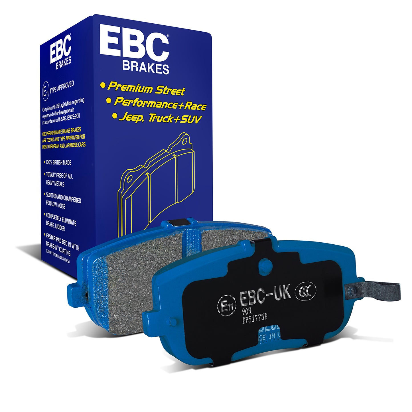 EBC Bluestuff B Super-Street & Trackday Brake Pads (DP51775B)