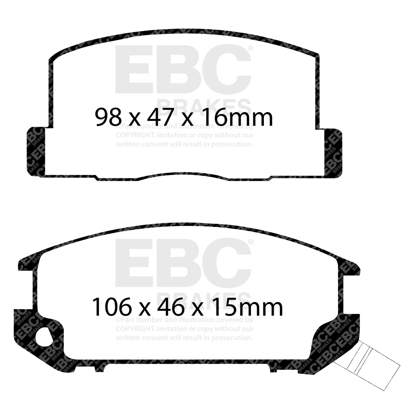 EBC Yellowstuff 4000 Series Street and Track Brake Pad Set (DP4602R)