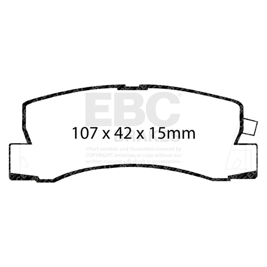 EBC Redstuff 3000 Series Sport Brake Pad Set (DP3628C)