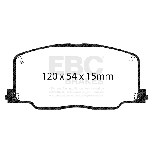 EBC Redstuff 3000 Series Sport Brake Pad Set (DP3725C)