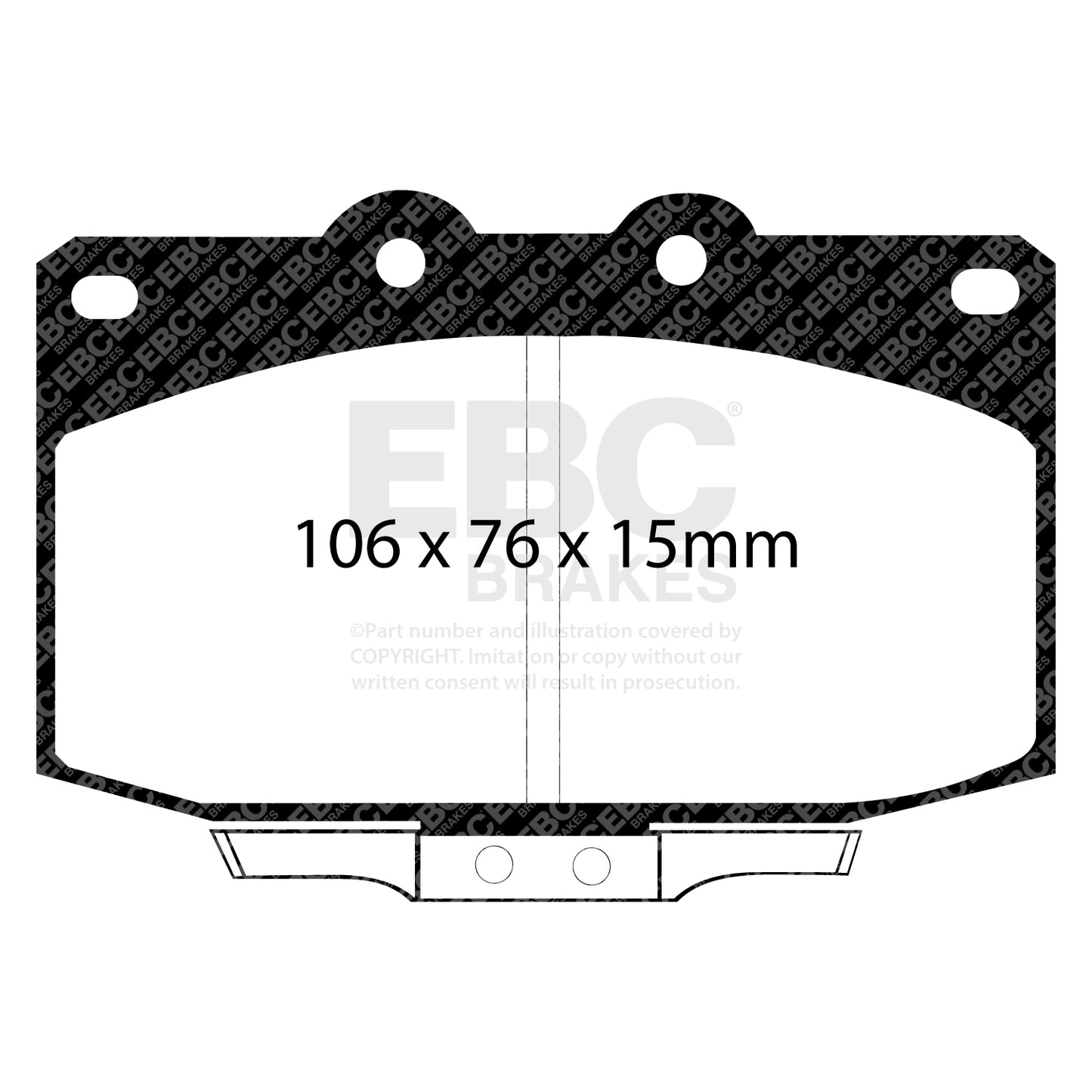 EBC Yellowstuff 4000 Series Street and Track Brake Pad Set (DP4763R)