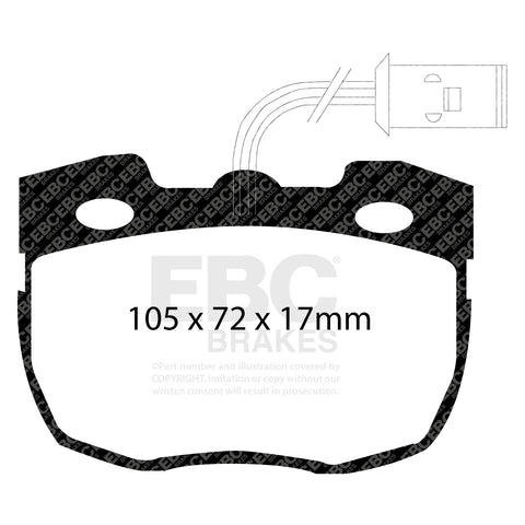 EBC ED Brake Pad Light Truck, Jeep and SUV Set (ED9814)
