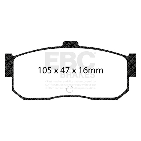 EBC Yellowstuff 4000 Series Street and Track Brake Pad Set (DP4889R)