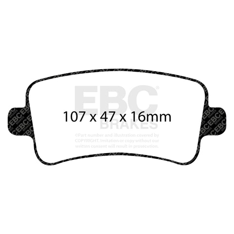 EBC Yellowstuff 4000 Series Street and Track Brake Pad Set (DP42016R)
