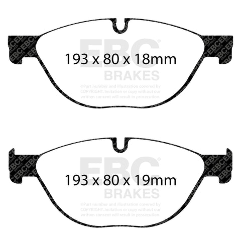 EBC Ultimax OE Replacement Brake Pad Set (DPX2019)
