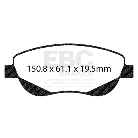EBC Greenstuff 2000 Series Sport Brake Pad Set (DP22026)