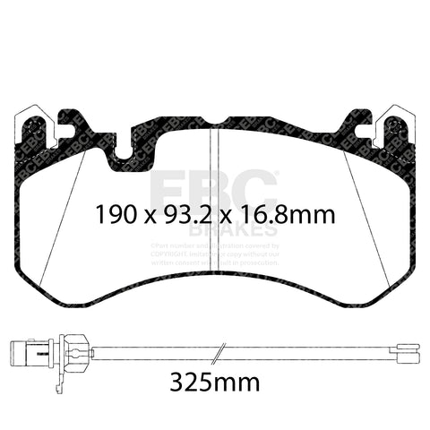 EBC Yellowstuff 4000 Series Street and Track Brake Pad Set (DP42081R)