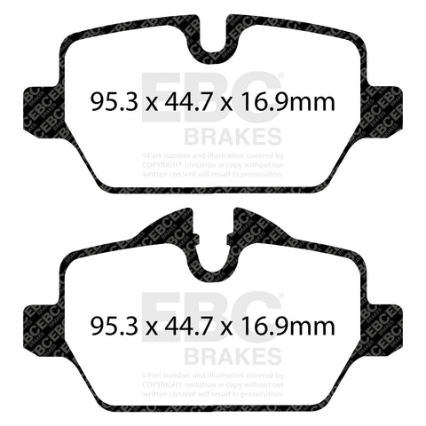 EBC Yellowstuff 4000 Series Street and Track Brake Pad Set (DP42102R)