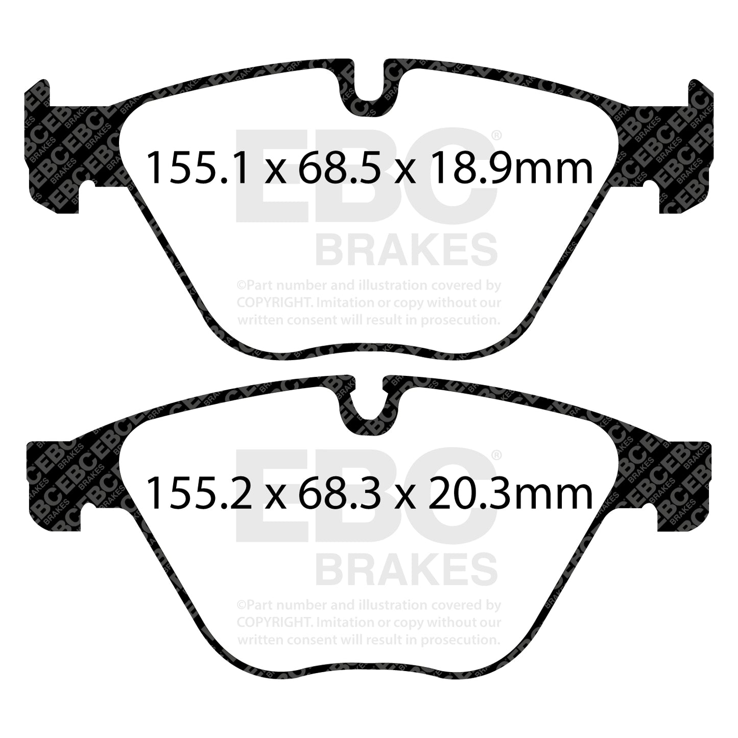 EBC Redstuff 3000 Series Sport Brake Pad Set (DP32103C)