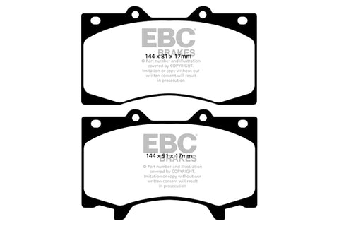 EBC Yellowstuff 4000 Series Street and Track Brake Pad Set (DP42125R)