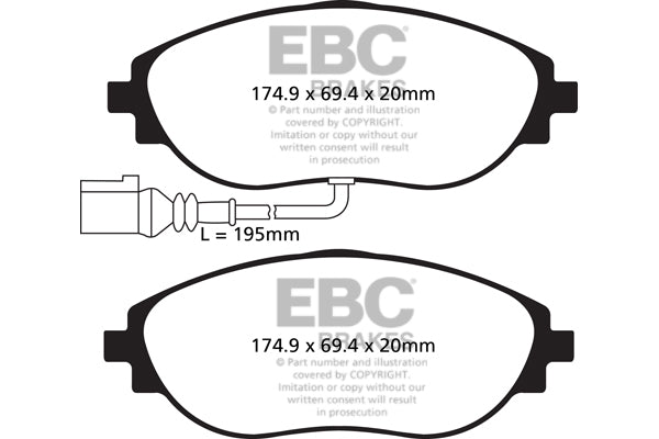 EBC Full Race RP1 Pad & 2pc Disc Kit - (P2DK013RP1) Front