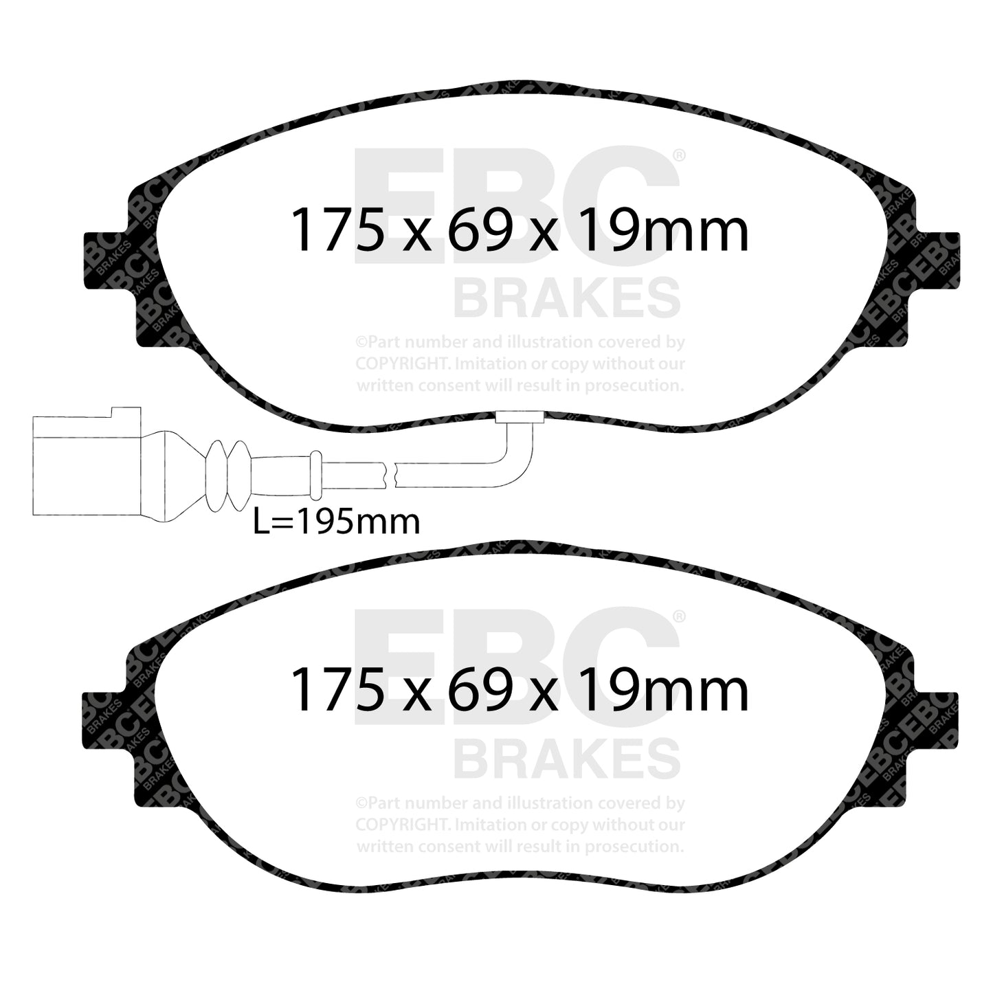EBC Yellowstuff 4000 Series Street and Track Brake Pad Set (DP42127R)