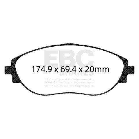 EBC Racing RP-1 Track and Race Brake Pads (DP82127RP1)