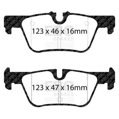EBC Yellowstuff 4000 Series Street and Track Brake Pad Set (DP42132R)