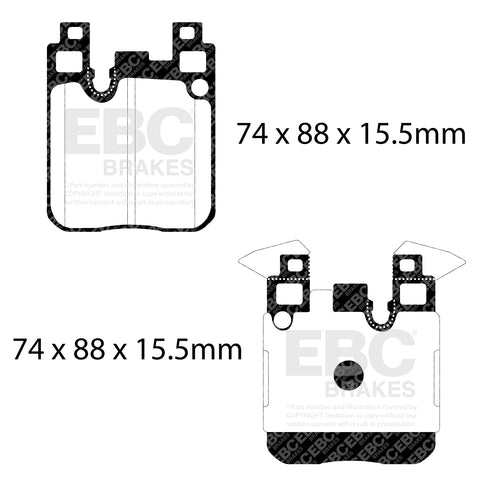 EBC Pad + 2 Piece Disc Kit P2DK054B Rear