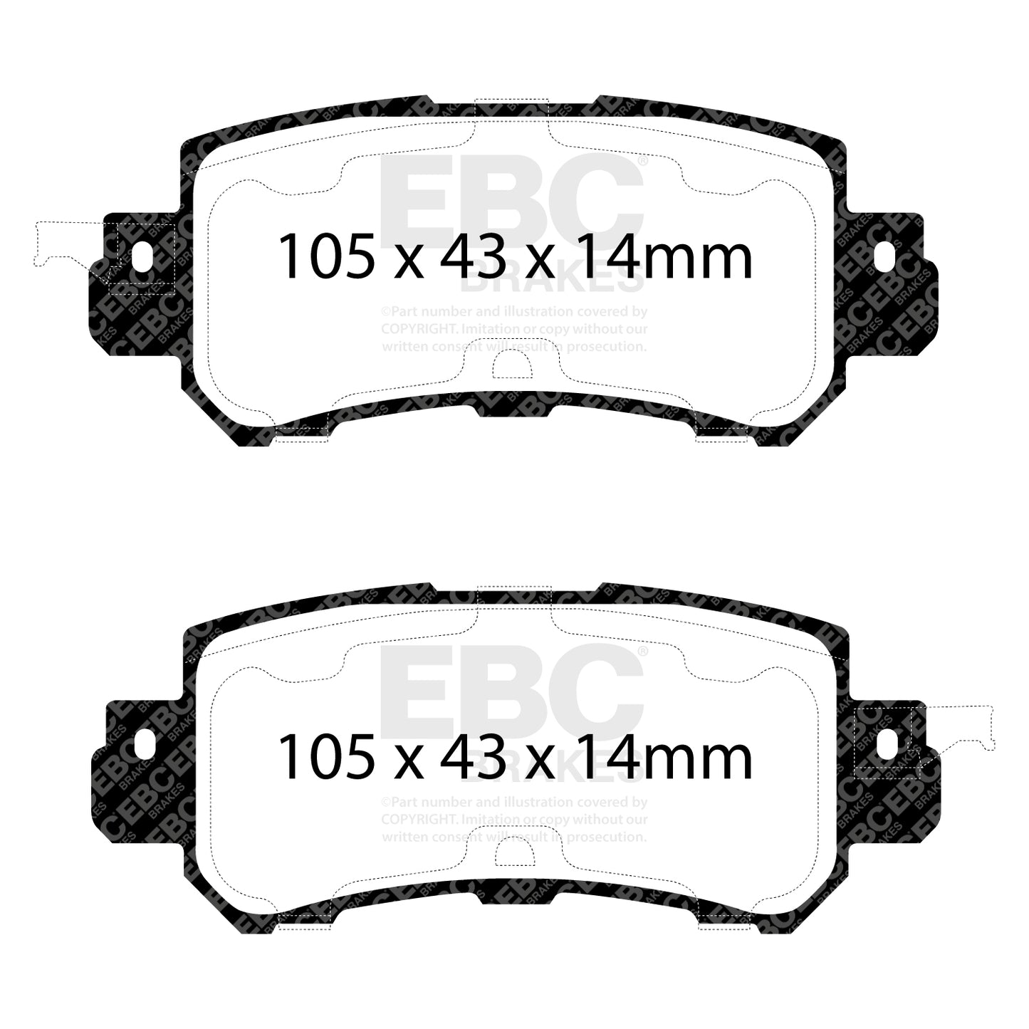 EBC Yellowstuff 4000 Series Street and Track Brake Pad Set (DP42135R)