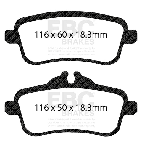 EBC Yellowstuff 4000 Series Street and Track Brake Pad Set (DP42137R)