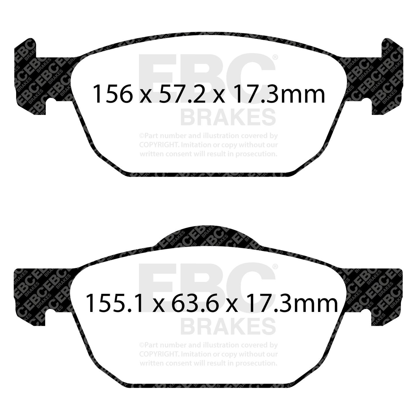 EBC Greenstuff 2000 Series Sport Brake Pad Set (DP22154)