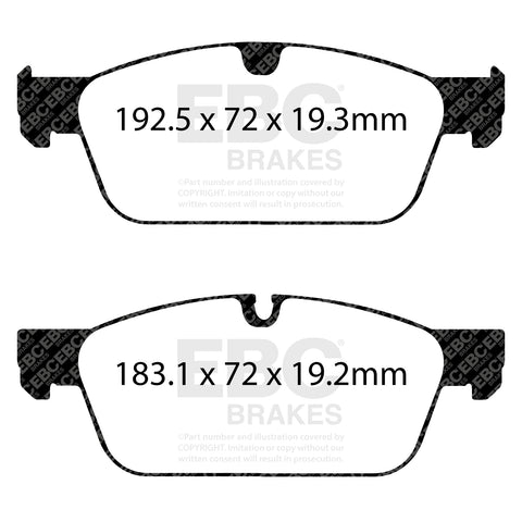 EBC Yellowstuff 4000 Series Street and Track Brake Pad Set (DP42156R)