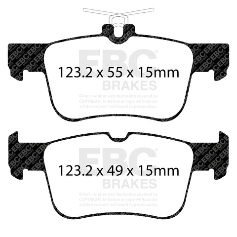 EBC Yellowstuff 4000 Series Street and Track Brake Pad Set (DP42160R)