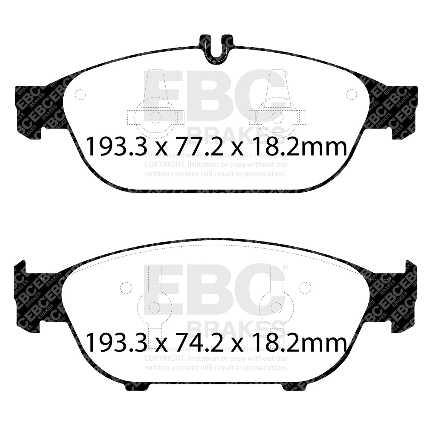 EBC Yellowstuff 4000 Series Street and Track Brake Pad Set (DP42169R)