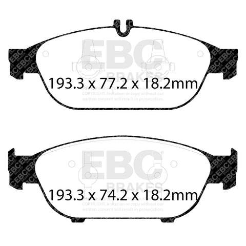 EBC Yellowstuff 4000 Series Street and Track Brake Pad Set (DP42169R)