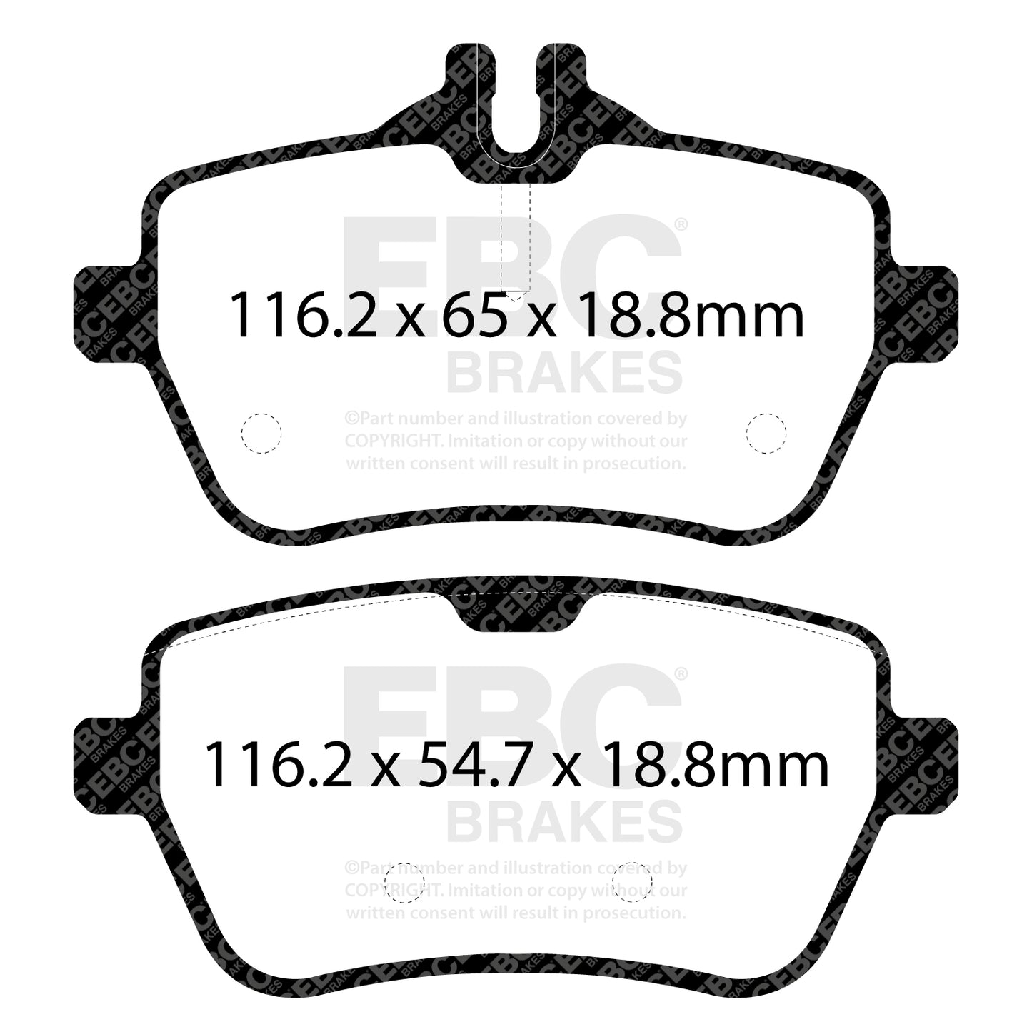 EBC Yellowstuff 4000 Series Street and Track Brake Pad Set (DP42180R)