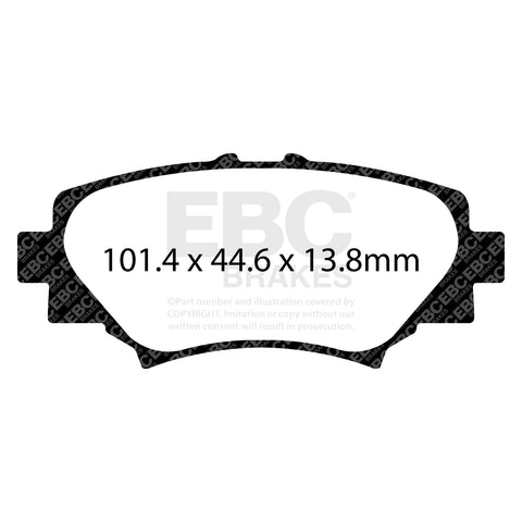 EBC Yellowstuff 4000 Series Street and Track Brake Pad Set (DP42186R)