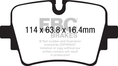 EBC Yellowstuff 4000 Series Street and Track Brake Pad Set (DP42192R)