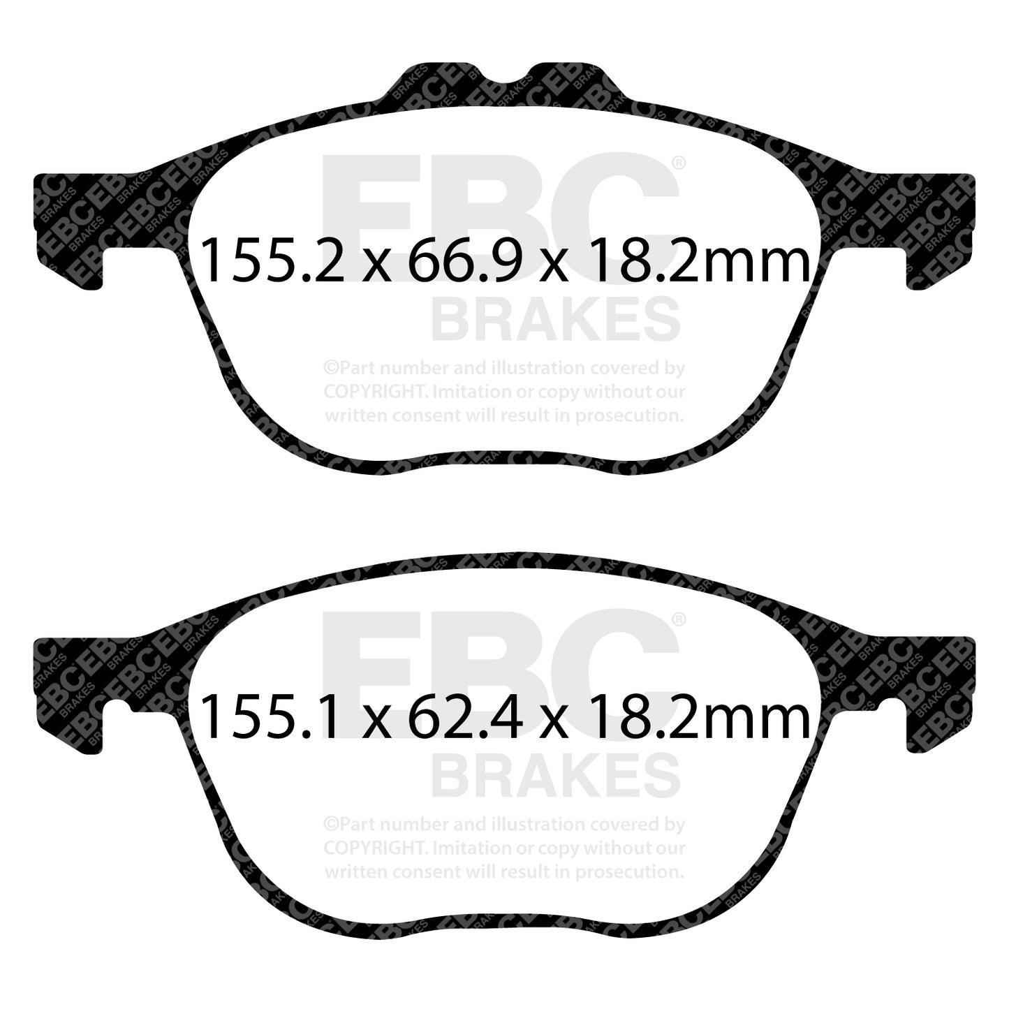 EBC Greenstuff 2000 Series Sport Brake Pad Set (DP22194)