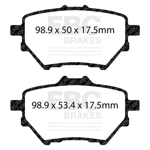 EBC Greenstuff 2000 Series Sport Brake Pad Set (DP22196)