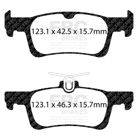 EBC Yellowstuff 4000 Series Street and Track Brake Pad Set (DP42199R)