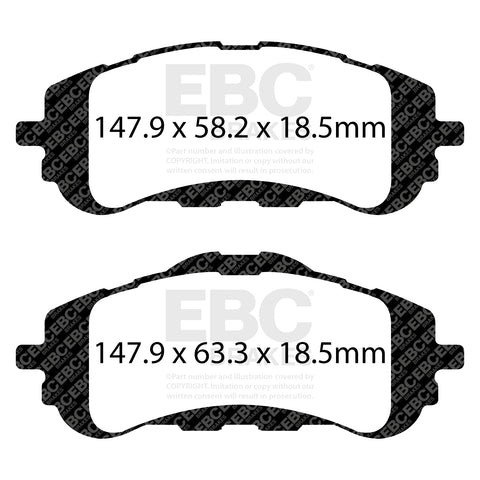 EBC Greenstuff 2000 Series Sport Brake Pad Set (DP22200)