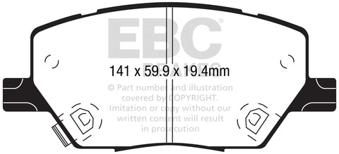 EBC Greenstuff 2000 Series Sport Brake Pad Set (DP22239)