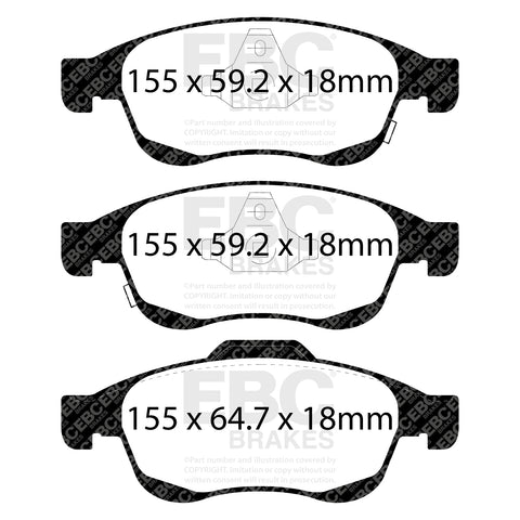 EBC Ultimax OE Replacement Brake Pad Set (DPX2247)