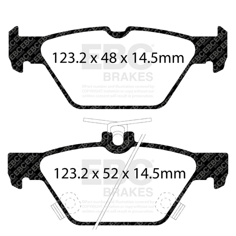 EBC Brakes Yellowstuff 4000 Series Street and Track Brake Pad Set (DP42257R)
