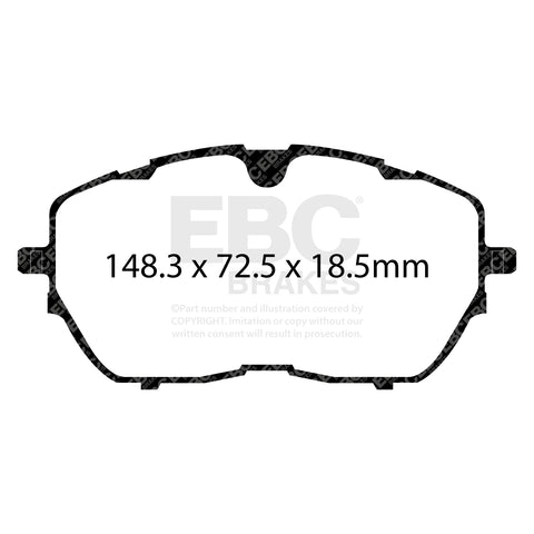 EBC Yellowstuff 4000 Series Street and Track Brake Pad Set (DP42265R)