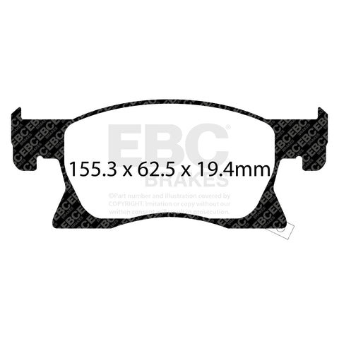 EBC Greenstuff 2000 Series Sport Brake Pad Set (DP22267)