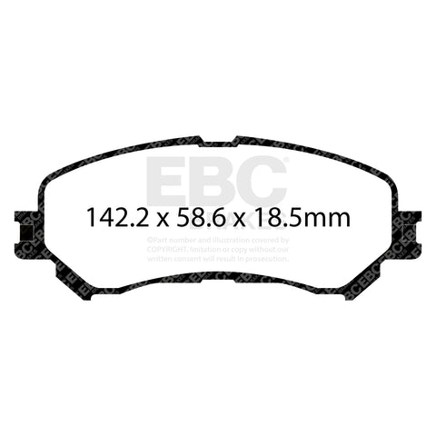 EBC Greenstuff 2000 Series Sport Brake Pad Set (DP22272)
