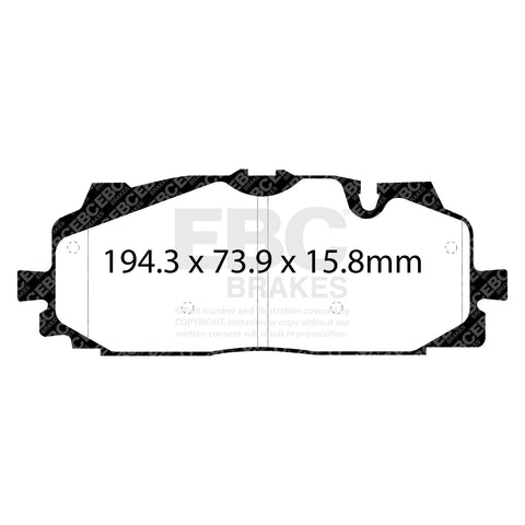 EBC Yellowstuff 4000 Series Street and Track Brake Pad Set (DP42277R)