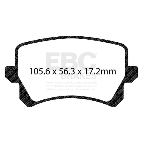 EBC Yellowstuff 4000 Series Street and Track Brake Pad Set (DP42278R)