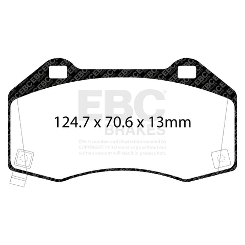 EBC Yellowstuff 4000 Series Street and Track Brake Pad Set (DP42286R)