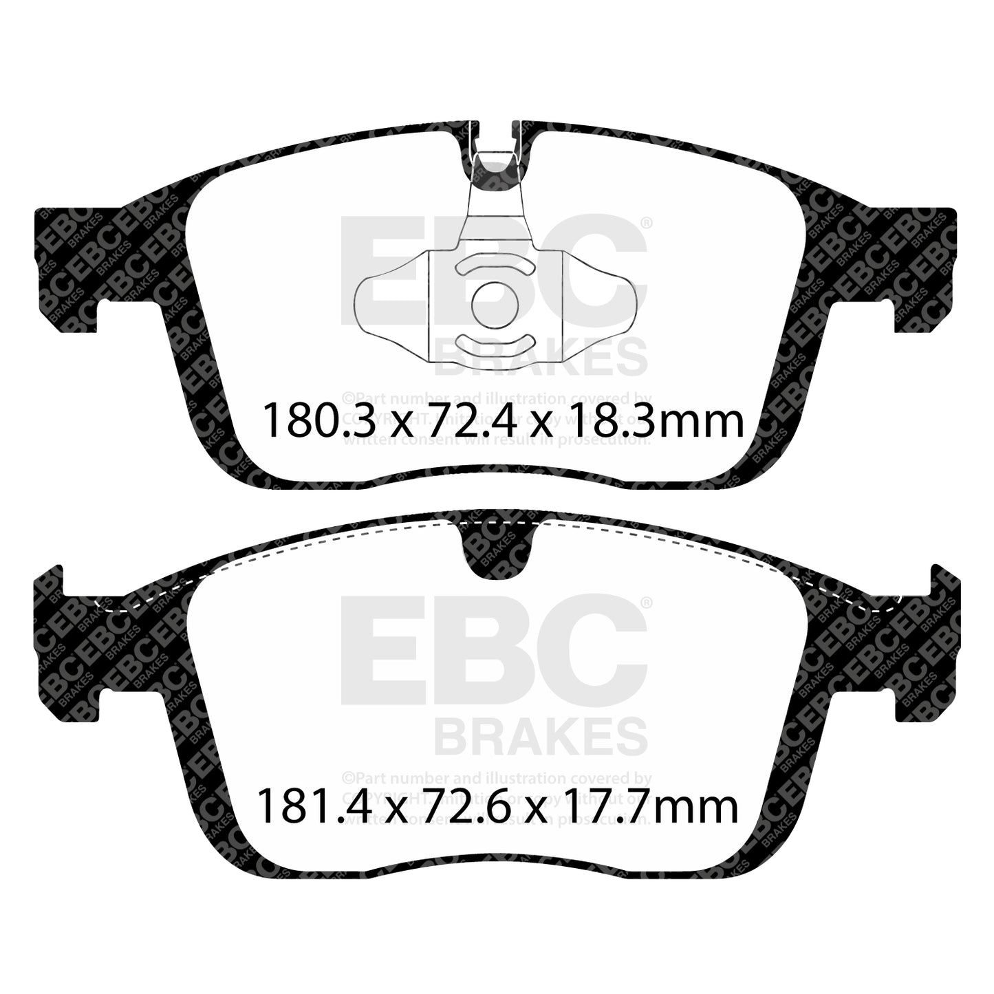 EBC Yellowstuff 4000 Series Street and Track Brake Pad Set (DP42296R)