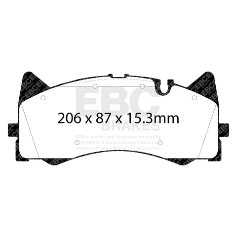 EBC Yellowstuff 4000 Series Street and Track Brake Pad Set (DP42298R)