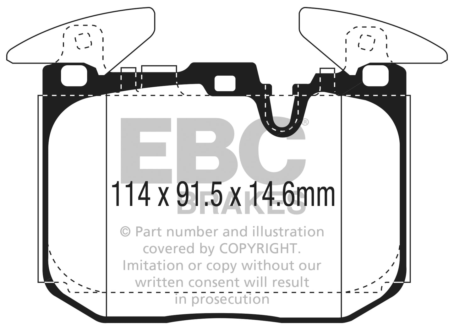 EBC Yellowstuff 4000 Series Street and Track Brake Pad Set (DP42303R)