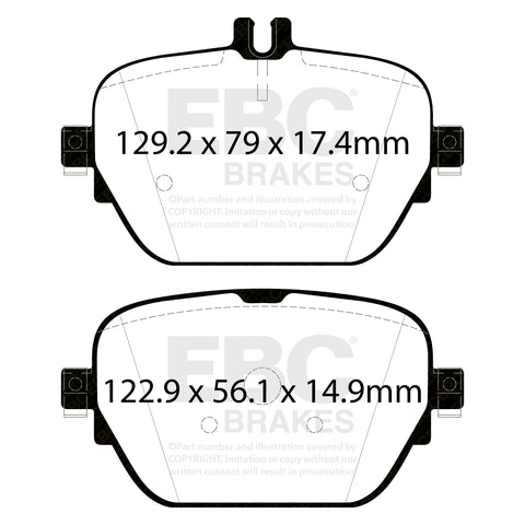 EBC Yellowstuff 4000 Series Street and Track Brake Pad Set (DP42314R)