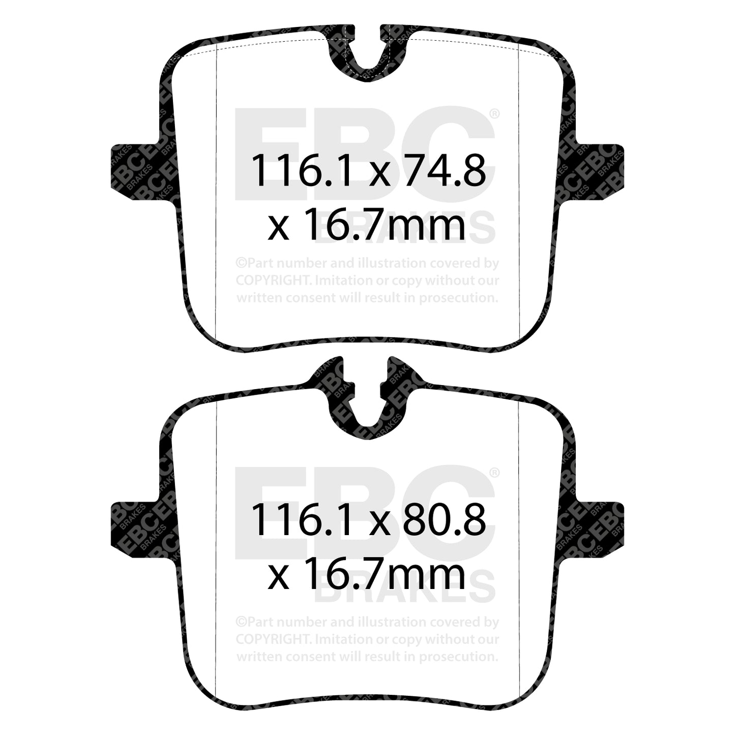 EBC Yellowstuff 4000 Series Street and Track Brake Pad Set (DP42320R)